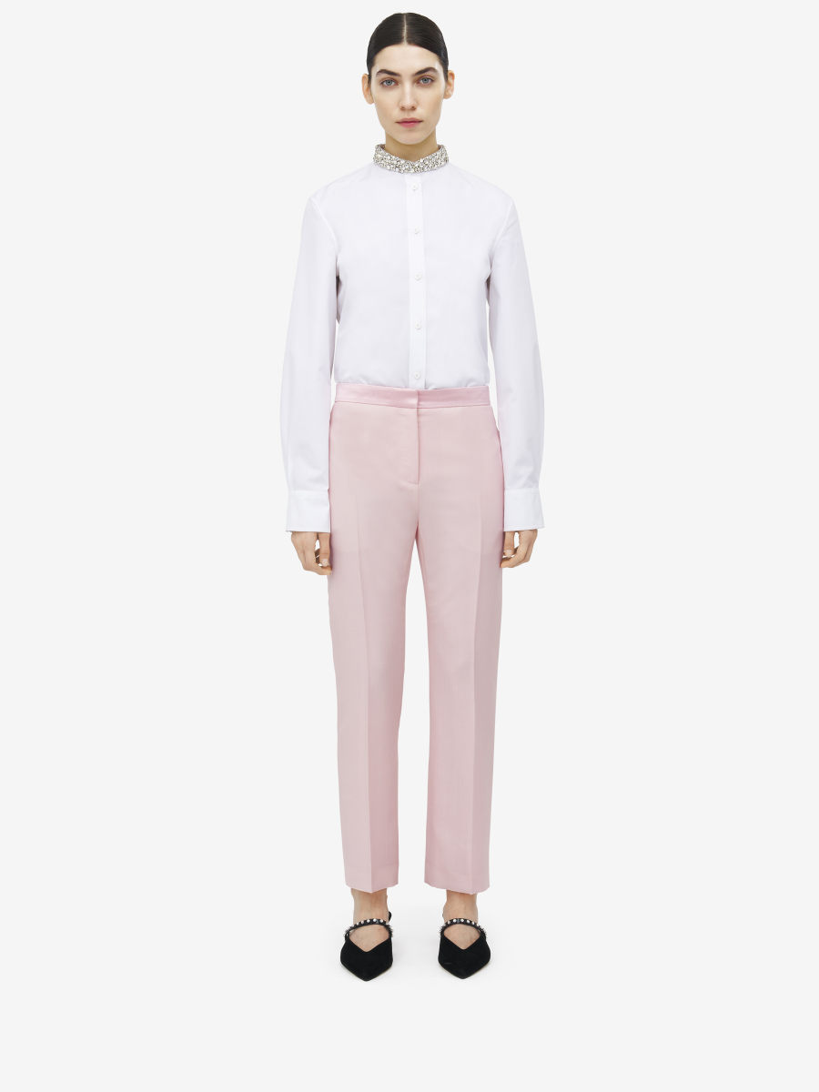 ALEXANDER MCQUEEN - Wool Mohair Cigarette Trousers - Item 842472QJAEK5009